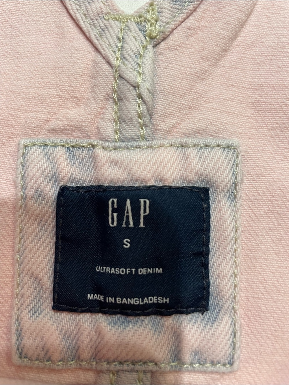 GAP Women’s Wide Leg Pink Denim Overalls - Picture 3 of 6
